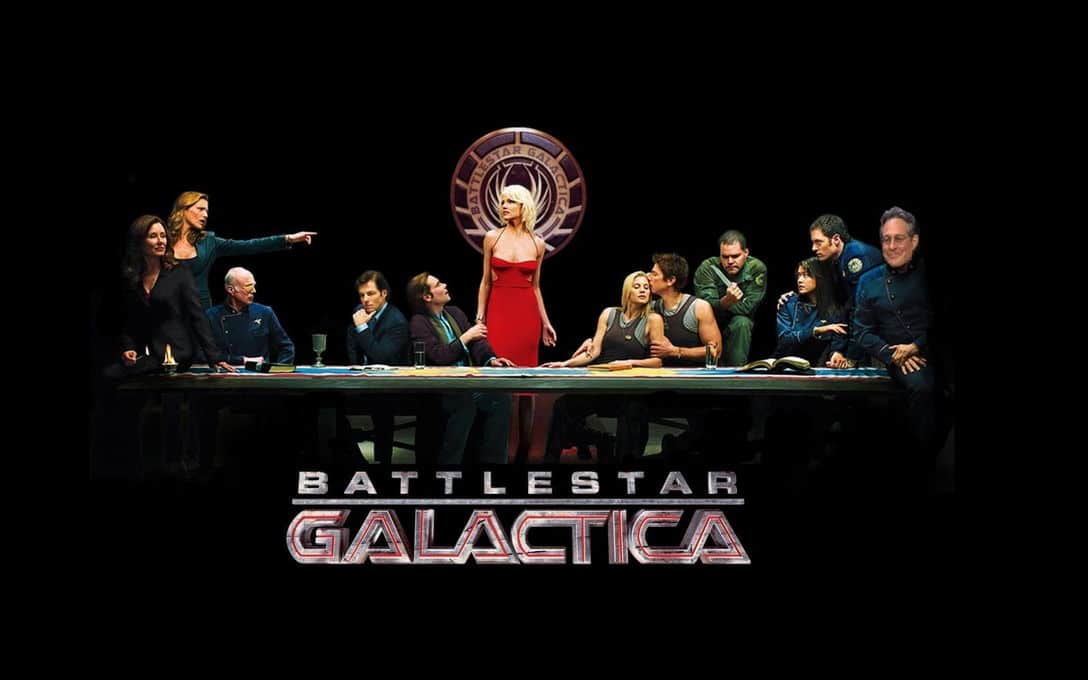 Battlestar Galactica - Cène dans l'espace mise en boite