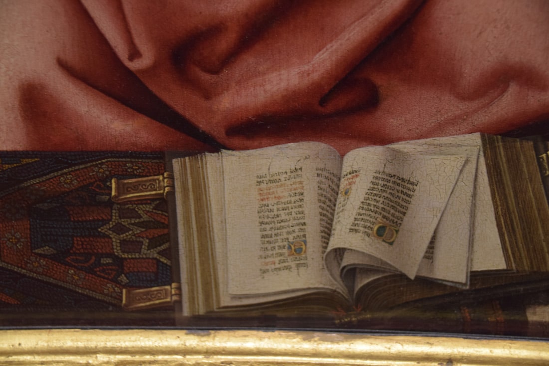 Détail - Cercle de Jan Gosaert aussi appelé Mabuse - Vierge à l'enfant - entre 1508 et 1510 - musée Calouste-Gulbenkian inv 275