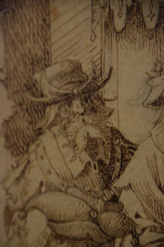 N'ayant pas noté le cartel lors de l'exposition François Ier et les Pays-Bas où je l'ai croisé, ce personnage sera pour l'instant surnommé "L’inconnu au chouette chapeau"