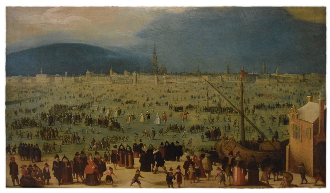 Louis de Caullery- Le plaisir de la glace sur l'Escaut près d'Anvers - début 17ème siècle - Landesmuseum Mainz