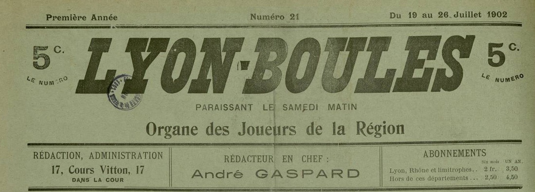 Lyon-boules numéro 21 - 1902 - Numelyo