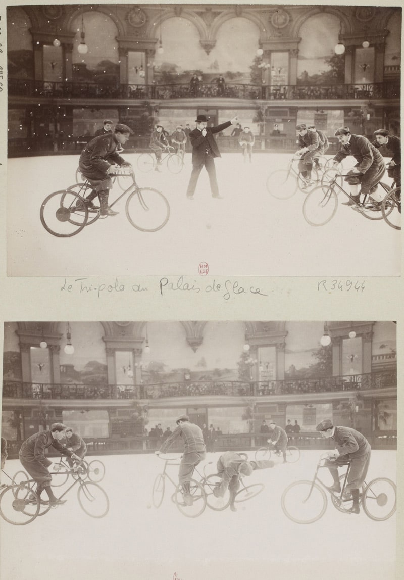 Tri-polo au Palais des Glace en 1898 - Photographie sportive - Jules Beau - Gallica BNF