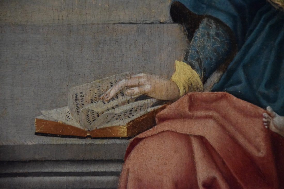 Détail - Vierge à l'enfant - vers 1520-1530 - Ville de Genève, Musées d'art et d'histoire - INV 1910-0032