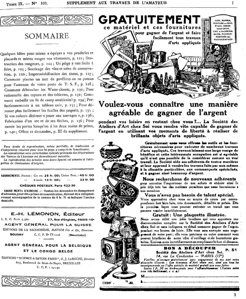 Gagner de l'argent facilement - Gallica/BNF