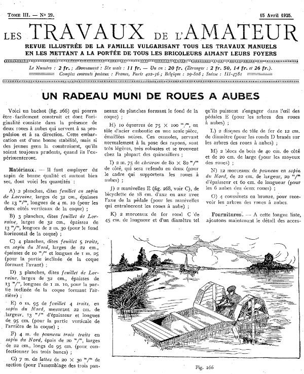 Et pourquoi pas un radeau à aubes - Gallica/BNF